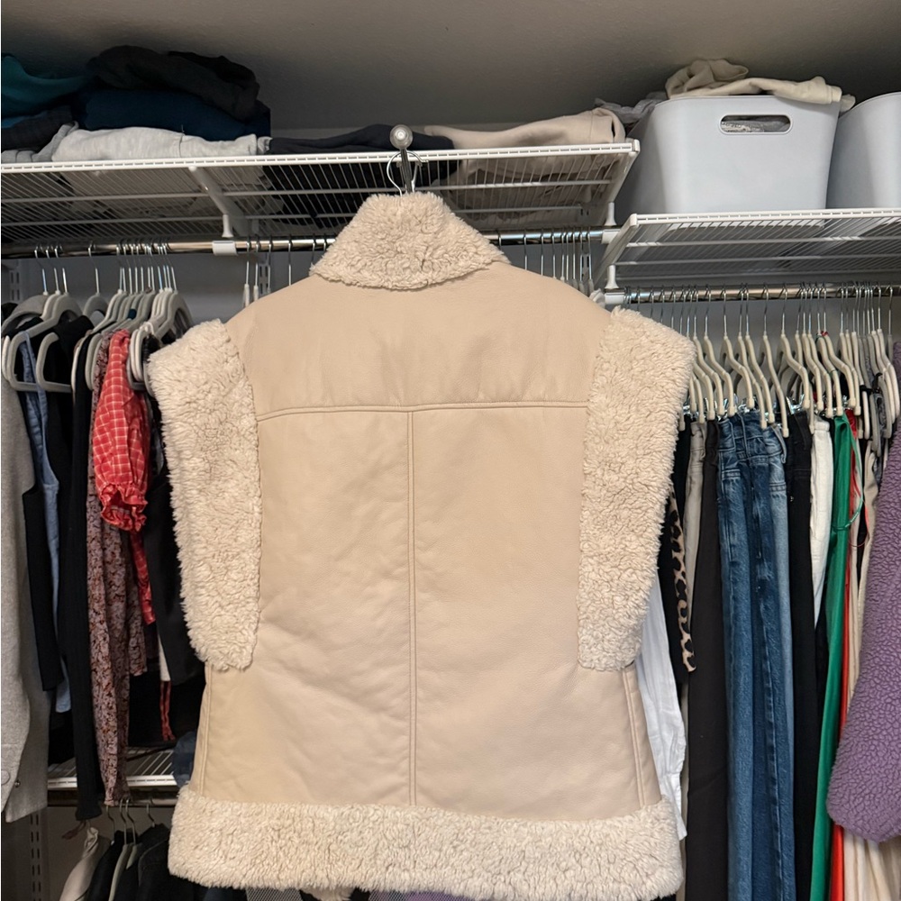A.L.C. Sutton Faux Shearling Fur Vest Size Small - Picture 5 of 5